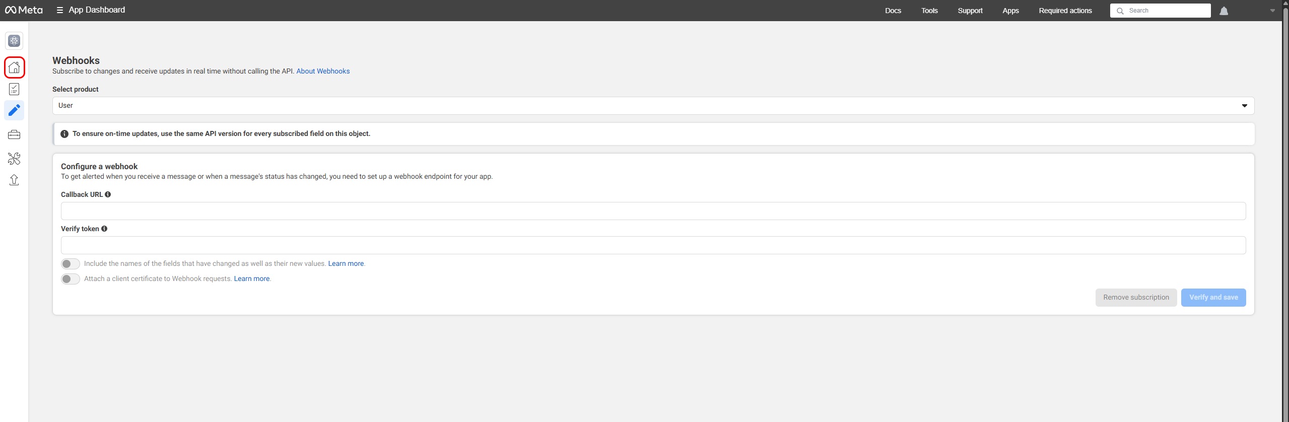 Meta developer account creation flow