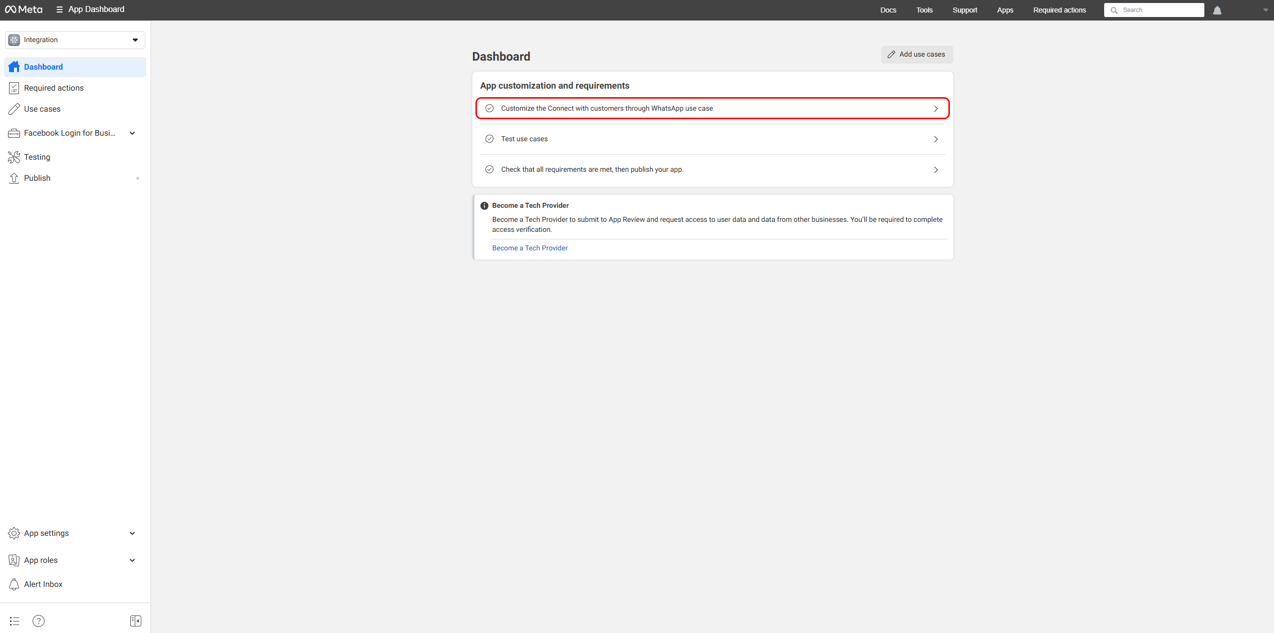 Meta developer account creation flow