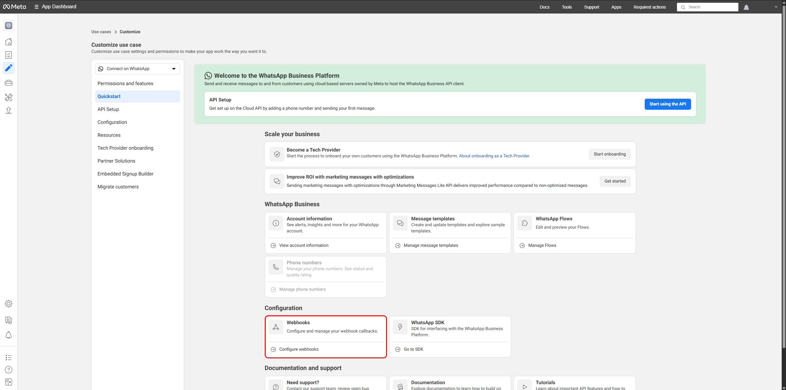 Meta developer account creation flow