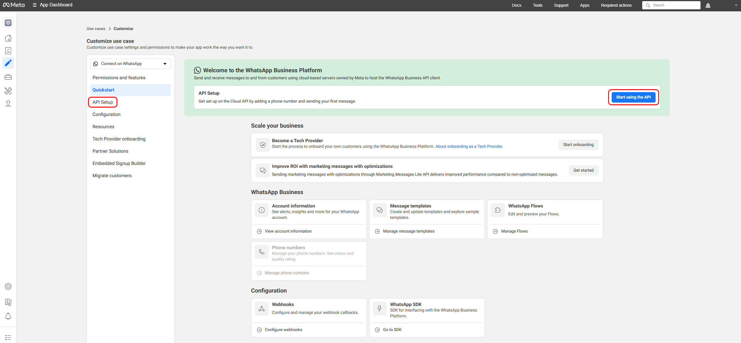 Meta developer account creation flow