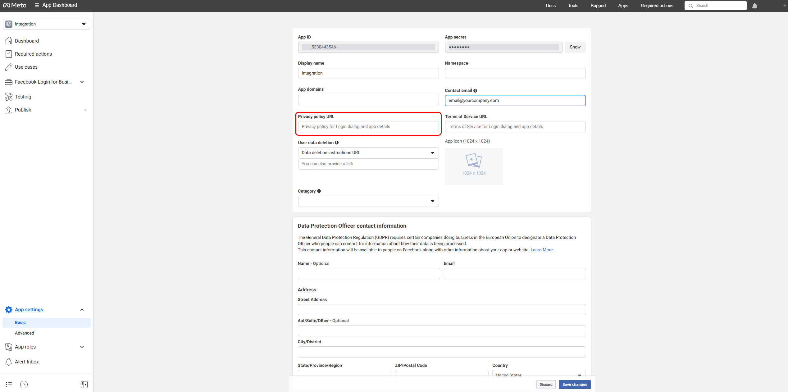 Meta developer account creation flow